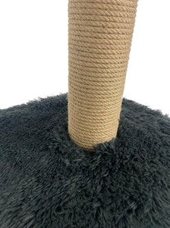 FOEIII KRABPAAL PLUCHE ZWART 39X39X80 CM