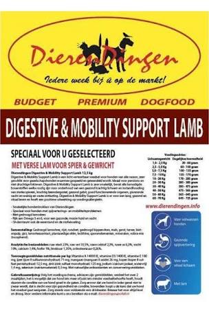 BUDGET PREMIUM DOGFOOD DIGESTIVE & MOBILITY SUPPORT LAMB 12,5 KG