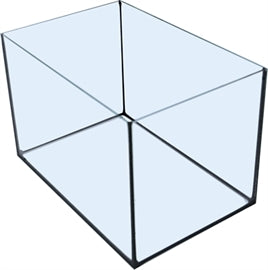 AQUARIUM MET ZWARTE KIT 30X20X20 CM